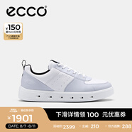 愛步（ECCO）板鞋男鞋 男士休閑鞋拼色厚底牛皮明星同款男鞋 街頭720 520814 水泥灰/白色52081454301 39