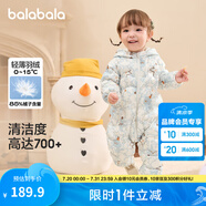 巴拉巴拉童裝嬰兒連體羽絨服輕薄羽絨服寶寶衣服冬裝抱衣爬服男童女童 白藍色調(diào)00318 90cm