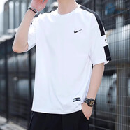 NBA VIBENIKE夏季新款寬松圓領(lǐng)短袖T恤學(xué)生休閑百搭純棉 2024白色2025 M 建議體重90-115斤