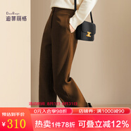 迪菲麗格秋冬歐美氣質(zhì)寬松老爹褲女2024年新款垂感直筒休閑煙管褲 圖片色 M