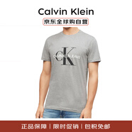 Calvin Klein CK 七夕情人節(jié)禮物潮流高級(jí)輕奢休閑男短袖t恤J30J314314 P2F灰L