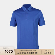 PORTS寶姿男裝夏季商務(wù)休閑短袖POLO衫MM8N205MZC013 藍(lán)色 M