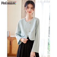 品彩（PinCai）短外套女職場(chǎng)穿搭純色短款簡(jiǎn)約小香風(fēng)外套時(shí)尚氣質(zhì)上衣 P13KF3476