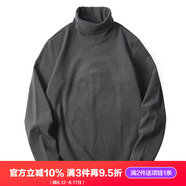 PINLI品立 長袖T恤男 德絨保暖秋冬款男裝百搭打底休閑男士上衣 深灰-gaoling 2XL 185