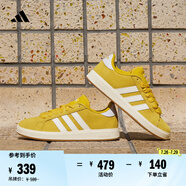 adidas「面包鞋」GRAND COURT BASE 00s休閑低幫板鞋男女阿迪達斯   銀灰黃/白色/樹脂黃   42
