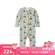 Milkbarn春秋嬰兒長(zhǎng)袖連體衣服男寶春秋純棉童裝女寶哈衣爬服 好奇狐貍 80cm (12-18月-參考身高73-80cm)