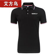 艾方鳥（AIFANGNIAO）吉利汽車4s店工作服男裝套裝售后工裝汽車維修勞保服 黑色T恤(吉利標(biāo)) S 160
