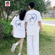 AEMAPE不一樣特別的情侶裝夏裝T恤2025新款潮牌夏季短袖一男一女短袖 白色男+白色女 S 男+女S