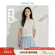 茵曼（INMAN）毛衣女POLO領(lǐng)2025春季套頭針織衫女裝新款通勤長袖毛衣上衣 白色-天然晶石領(lǐng)口 常規(guī) W18525320 S
