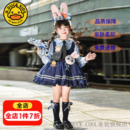 G.DUCKKIDS童裝洛麗塔公主裙女童連衣裙夏季朱迪兒童裙子兔子警官生日蓬蓬裙 2820【春秋款】裙子+領帶包包腰帶兔子 120 尺碼5~6歲【110-120cm】