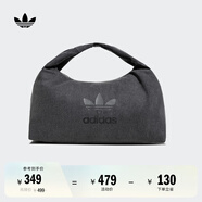 adidas「云朵包」牛仔風(fēng)大容量運動(dòng)挎包女子阿迪達斯官方三葉草 黑色 NS