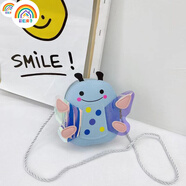 彩虹房子可愛(ài)汽車(chē)小包包時(shí)尚男女童迷你斜挎包兒童單肩零錢(qián)包kc 小蜜蜂包藍色繩子肩帶