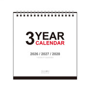 season新品臺灣四季2026年40K三年桌歷桌面臺歷日歷月歷記事計劃本一次擁有3年2026~2028月歷內地節假日 NLC2612 2026年40K三年桌歷 40K