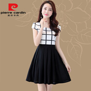 皮爾卡丹簡(jiǎn)約通勤時(shí)尚A字裙2025春夏新款年薪大碼格裙短袖顯瘦百褶雪紡連 黑白格子 M 建議85-95斤以?xún)?
                                         title=