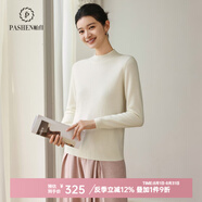 帕什【25新款新色】半高領(lǐng)羊絨衫女100山羊絨百搭針織打底毛衣女ps-02 本白 2XL (135-150斤)