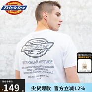 dickies【經(jīng)典款】Dickies短袖純棉舒適男女同款LOGO印花無憂搭T恤男7310 白色 S