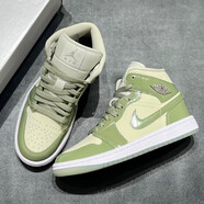 耐克（NIKE）籃球鞋AJ1女鞋2025秋冬季新款Air Jordan 1 Mid 休閑復古高幫板鞋 HF4079-003蜜瓜綠 36.5