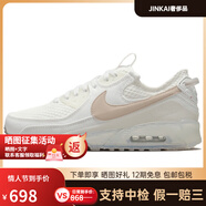 耐克（NIKE）AirMax90復(fù)古低幫休閑跑步鞋男款米白色 40