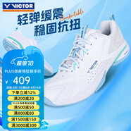 威克多（VICTOR）勝利專業(yè)羽毛球鞋男女訓(xùn)練比賽運動鞋寬楦減震透氣防滑耐磨9200td A970TD-AM亮白水藍(lán) 37