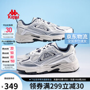 卡帕（Kappa）官方羽翼背靠背老爹鞋女夏季厚底增高休閑運(yùn)動(dòng)鞋子女 冷灰色 35