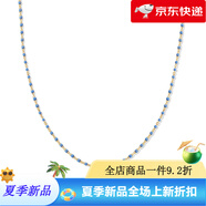 AGATHA【新品】AGATHA/璦嘉莎個(gè)性化定制系列小珠珠法式項(xiàng)鏈鎖骨鏈禮物 孔雀藍(lán)小珠珠項(xiàng)鏈37.5+5CM
