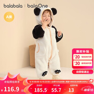 巴拉巴拉balaOne嬰兒連體衣秋冬寶寶外出抱衣爬服2025絨感萌209425120201