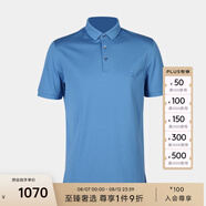 PORTS寶姿男裝夏季商務(wù)休閑短袖POLO衫MM8N205MZC013 淡青 2XL