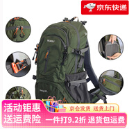 公狼（Hewolf）戶外登山包男女運(yùn)動(dòng)休閑旅行徒步透氣輕便旅游雙肩包 40L黑色-帶防雨罩