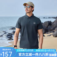 吉普（JEEP）男款短袖polo領(lǐng)衫2025新款春夏季舒適上衣輕商務(wù)親膚翻領(lǐng)體恤襯衫 藏藍(lán)色 P85EMKT370 XL