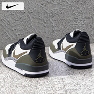 耐克（NIKE）男鞋球鞋 25夏季新款A(yù)IR JORDAN312運動鞋休閑訓(xùn)練氣墊籃球鞋子男 120-狼灰/橄欖綠/曬圖退10 44 （內(nèi)長280mm）