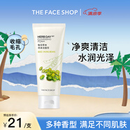 菲詩(shī)小鋪  THEFACESHOP每日草本泡沫洗面奶水潤(rùn)清潔潔面膏170g 綠豆