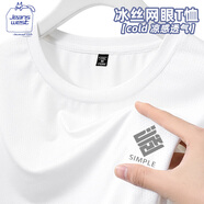 JEANSWEST CLUB真維斯冰絲網(wǎng)眼短袖t恤男士夏季薄款圓領半袖上衣服寬松休閑體恤