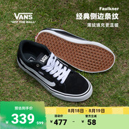 VANS范斯官方 Faulkner酷感黑美式經(jīng)典薄絨男鞋板鞋 黑色 42.5