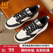 361度【蘇打2】板鞋男 運(yùn)動(dòng)板鞋復(fù)古透氣板鞋潮男夏季新款簡(jiǎn)約滑板鞋 羽毛白/曜石黑 44