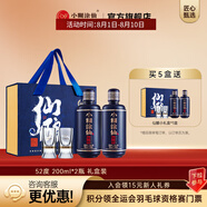 小糊涂仙仙釀 濃香型白酒52度 高粱酒醇厚綿甜白酒高端禮盒裝雙支禮盒 52度 200mL 2瓶 禮盒裝