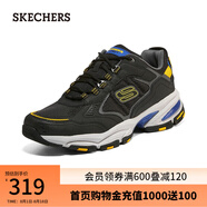 斯凱奇（Skechers）休閑運動(dòng)鞋男復古潮流厚底增高緩震老爹鞋237145 黑色/黃色/BKYL 40