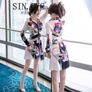 SIN.CYC女裝復(fù)古收腰連衣裙女法式宮廷春季小眾氣質(zhì)山本風(fēng)很仙的 白色 M