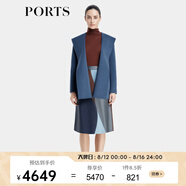 PORTS寶姿商場(chǎng)同款秋冬新款女裝大衣LD9C075QZW024 翠雀藍(lán) M (6)