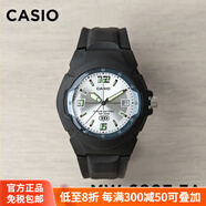 卡西歐（CASIO）手表男MW-600F-2A復古防水游泳表學生帶夜光蘭盤表官方正品 MW-600F-7A黑色銀盤 帶日歷 夜光