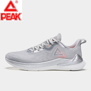 匹克（PEAK）輕彈003跑步鞋男款夏季透氣網(wǎng)面輕便減震慢跑鞋男鞋運動(dòng)鞋子 047煙灰(輕彈003) 40