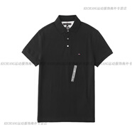 湯米希爾費(fèi)格（Tommy Hilfiger）/湯美費(fèi)格男士商務(wù)POLO衫休閑修身短袖T恤 黑色 MW26882 2XL