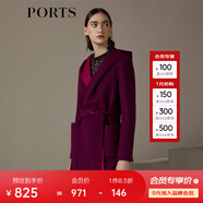 PORTS寶姿商場(chǎng)同款 新品女裝經(jīng)典雙面撞色連帽毛呢大衣LN9C007JZW013 MAY S (4)