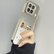 機旺馬五祇貓和狗適合b小米15手機殼14Ultra新13Pro鏡子12Spro男12X女型號11青年版10S夫婦civ5pro Set M 電鍍銀色鏡面殼-DDY可愛五祇小狗 小米15