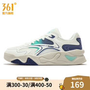 361度男運動(dòng)鞋秋季新款361度男板鞋 羽毛白/夜幕藍 40