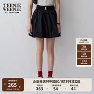 Teenie Weenie小熊女裝簡(jiǎn)約夏季高腰花苞短裙蓬蓬裙公主裙少女感 黑色 XS (155)