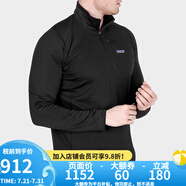 巴塔哥尼亞（Patagonia）R1戶外保暖抓絨衣半拉鏈套頭衫男40110 BLK-黑色 S