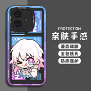 淺薇安 適用iqooz9Turbo+手機殼z9x動漫崩壞星穹鐵道飛霄vivo硅膠軟殼砂金全包防摔保護套銀狼創(chuàng)意潮流 經(jīng)典黑T-三月七A IQOOZ9TURBO+