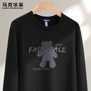 馬克華菲長(cháng)袖t恤男美式潮牌重磅大碼上衣男生春秋季寬松圓領(lǐng)打底衫男款