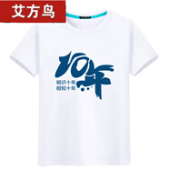艾方鳥(niǎo)（AIFANGNIAO）同學(xué)聚會(huì)10周年20年30年畢業(yè)紀(jì)念班服圓領(lǐng)文化衫diy 白T10年相識(shí)相知 3XL (165-185斤) duan袖