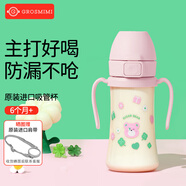 Grosmimi格羅咪咪吸管杯嬰兒童水杯PPSU進口牛奶直飲杯子奶瓶6月1-3歲以上 糖果熊(限量聯(lián)名款) 300ML